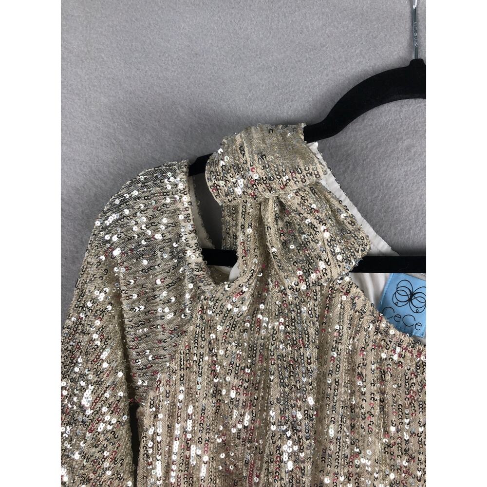 CeCe Gold Sequin Mini Dress - Picture 2 of 9